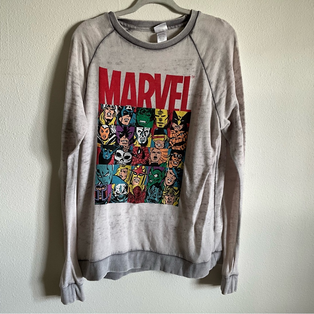 Marvel Superhero Women’s Men's Crewneck Sweatshirt XL